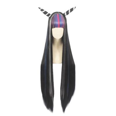 China Danganronpa Mioda Ibuki Anime Sale Synthetic Hair Long Mixed Color Synthetic Hot Cosplay Wig for sale