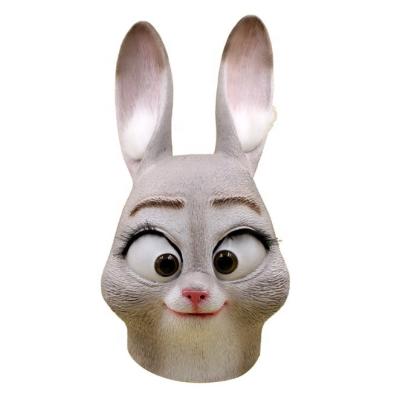 China Hot Sale Cute Easter Bunny Latex Mask For Party Cute Bunny Cosplay Animal Head Mask For Adults for sale