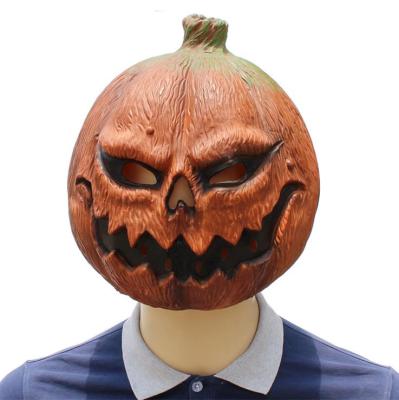 China 2020 Popular Scary Halloween Scary Pumpkin Mask For Party Adults Horrific Latex Mask for sale