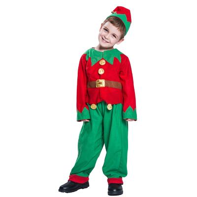 China Role Playing Christmas New Year Party Kids Boys Elf Cosplay Costume For Children for sale