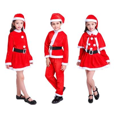 China New Arrival Cute Christmas Costume For Kids Santa Claus Cosplay Costumes Dress Up For Girls for sale