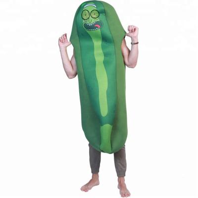 China Cucumber Mascot Drop Shipping Carnival Party Man Cucumber Costume Funny Fancy Dress Adult Mascot For Men Jumpsuit for sale