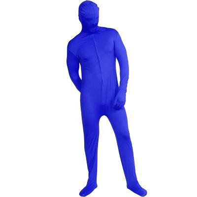 China Polyester Drop Shipping Funny Costume For Adult Halloween Cosplay Carnival Second Skin Costume Invisible Man Costume Various Color Chosen for sale