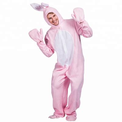 China Pink Cute Rabbit Costume Mascot Bunny Party Animal Carnival Drop Shipping Pajamas Cosplay Jumpsuit For Adults for sale