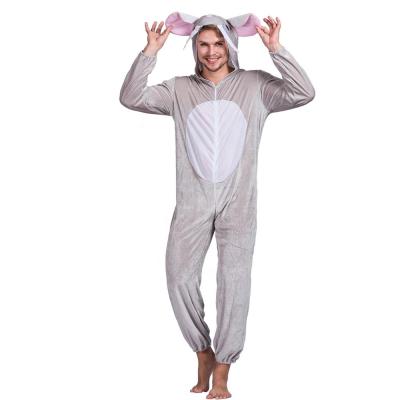 China POLYESTER RTS Adult Men's Animal Costume For Halloween Cosplay Party Cute Elephant Jumpsuit Pajamas Mascot Costumes for sale