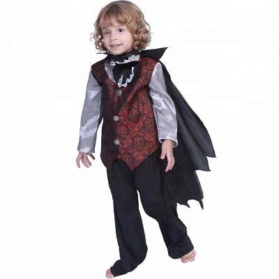 China Polyester Drop Shipping Halloween Party Kids Boy Vampires Gentleman Fancy Dress Costume For Children Cosplay for sale