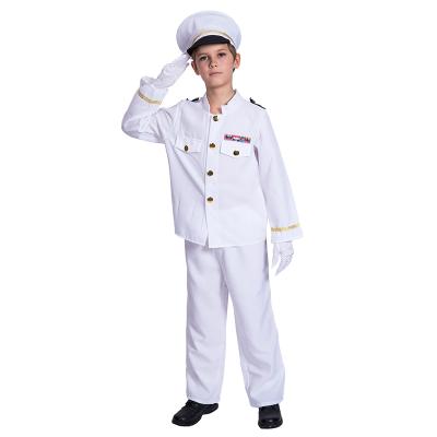 China Party Clothes White Sailor Costume Halloween Costume For Boy Fancy Dress Captain Sailor Uniform Suit for sale