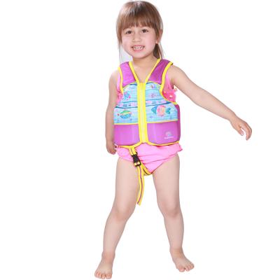 China Neoprene Megartico Swim Vest Children Kids Girls Neoprene Life Vest - Watercolor Fish for sale