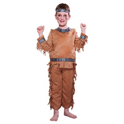 China Polyester OEM Kids Native American Costume Boys Costume Native Africa Boy Costume for sale