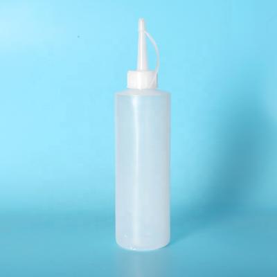 China Household Products 250ml HDPE Empty Plastic Liquid Medicine Bottle Oil Bottle Plastic Pointed Mouth Bottle for sale