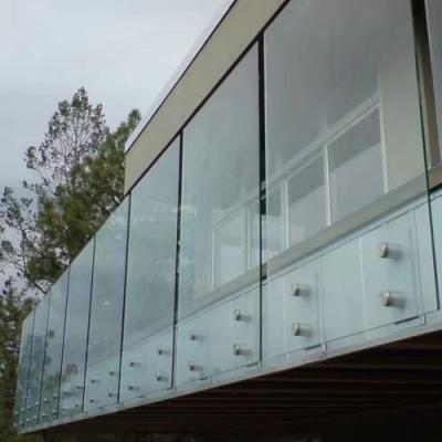 China Easy Install Frameless Deck Glass Railing / Outdoor Frameless Glass Balustrade for sale