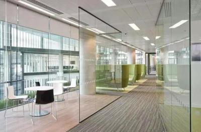 China Frameless Indoor Glass Partition Soundproof Interior Glass Partition Walls For Home for sale