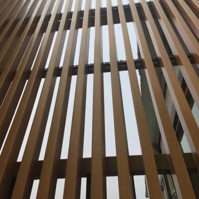 China Rectangular Aluminum Alloy Grille Curtain Wall Powder Spraying Aluminium Security Grilles for sale