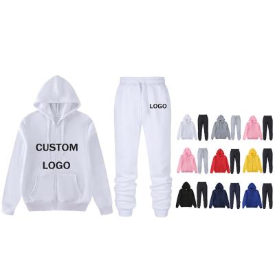 China Breathable men zipper hoodie set custom sweatsuit tracksuits with logo sweat tracksuit for men for sale