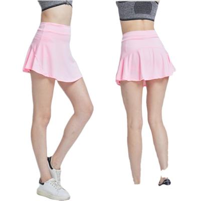 China Women Mesh Shorts Running Active Workout Anti-Shrink.Eco-Friendly Back Pleated Yoga Sports Fitness Tennis Skort Golf Skirts With 3 Pockets for sale