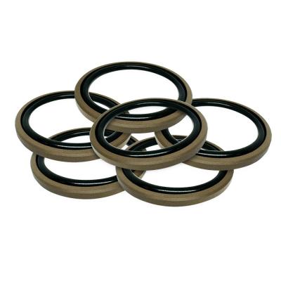 China Brown Step Seal Hydraulic Spgo 110 X 6.1 PTFE Buffer Band Ring For Excavator for sale