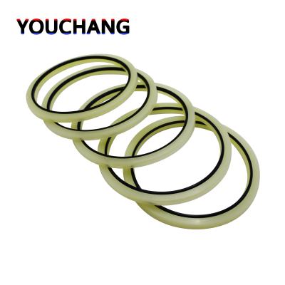 China PU POM Hby Buffer Seal Yellow Excavator Track Adjuster Oil Seal For Commercial Vehicles for sale