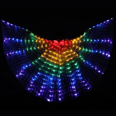 China Polyester BestDance LED Angel Isis Wings Belly Dance Polyester LED Light Up Show Costume Festival Isis Wings For Party for sale