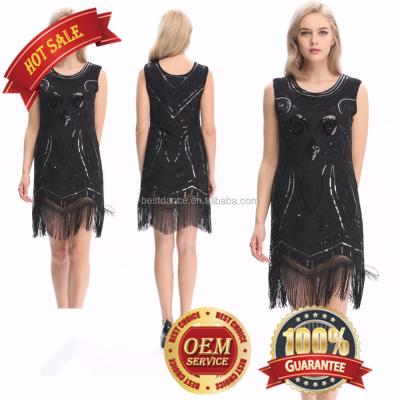 China BestDance Breathable Breathable 1920s 30S STYLE GATSBY VINTAGE CHARLESTON SEQUIN BEADED FLAP DRESS for sale