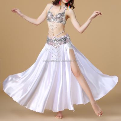 China Sets BestDance Belly Dance Hip Scarf Belt Sets Skirt Arab Professional Costume Bra Belt Dress Equipment Beaded Set for sale