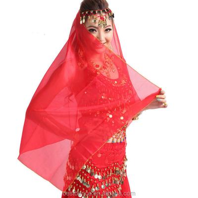 China Bestdance Veil Scarf Wholesale OEM Face Scarf Belly Dance Face Veil Belly Dance Head Shawl OEM for sale