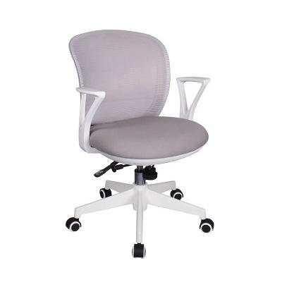 China Black Swivel Office Chair with Thickened Base Adjustable Armrests and Fabric Material for sale