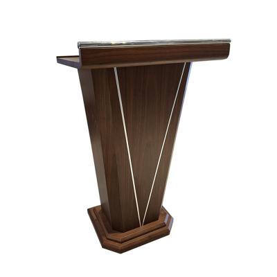 China Elegante letrero de madera sólida para el área de conferencias Podium mesa de conferencias simple y moderna en venta