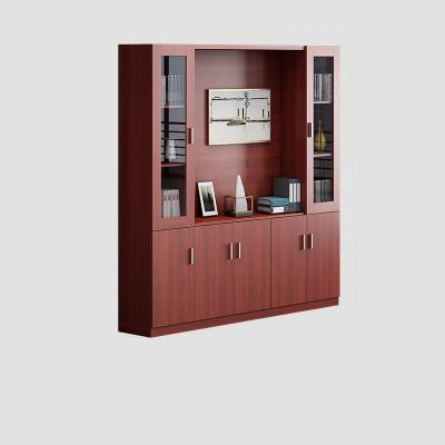 China Stylistic Wooden Office Bookcase File Data Cabinet for Commercial Storage and Display for sale