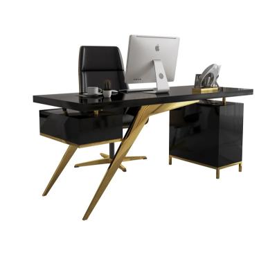 China Commercial Furniture Modern Design Light Luxury Boss Desk with Baking Lacquer Process for sale