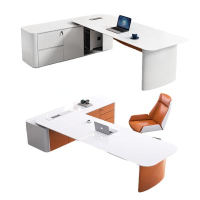 China Simple Style Employee Office Desk with and ISO9001/ISO14001 Approved Modern Boss Desk for sale