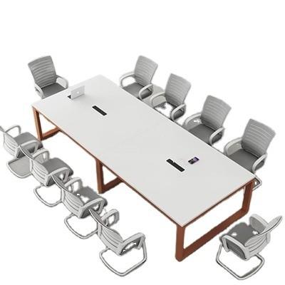 China Customizable White Conference Table Simple Long Table for Multi Negotiation in Office for sale