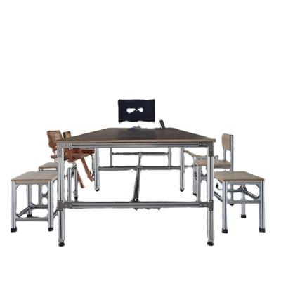 China Conference Table Rectangular Solid Wood Style Commercial Office Computer Desk Workstation for sale