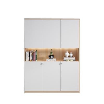 China Adjustable Solid Wood Storage Bookshelf Cabinet for Office Furniture and File Storage for sale