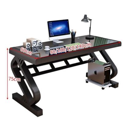 China Logotipo de los clientes Oficina Escuela en casa Escritorio de computadoras con vidrio templado en venta