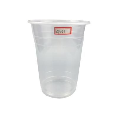 China GP043 factory 950ml single wall disposable plastic cup stock 32oz pp water cups new design drink cup with lid and custom logo for sale