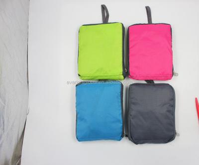 China Promotional gifts T0145 low MOQ folding portable nylon duffel travel bag with custom logo for promotion for sale