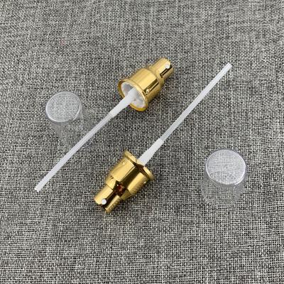 China Non Reverse GP407 Factory Stock 20-410 Arc Shoulder Skirt Aluminum Rose Fine Gold Mist Atomizer Pump Sprayer Nozzle With Ace Above hat for sale