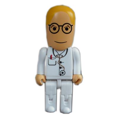 China Promotional Gifts F215 Plastic Person Shape Doctor Flash USB Drive For Promotional Event for sale