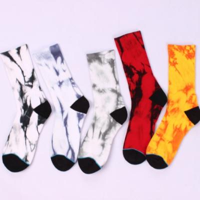 China Promotion high quality QUICK DRY men heat breathable 100% cotton sublimation printing tie dye socks for sale