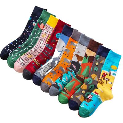 China QUICK DRY REMOUNT Dropshipping 2022 promotion funny socks custom classic happy fine print long sock for sale