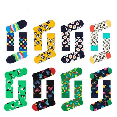 China High Quality QUICK DRY Custom Breathable Soft Cotton Color Cartoon Pattern Funny Designer Men's Socks for sale