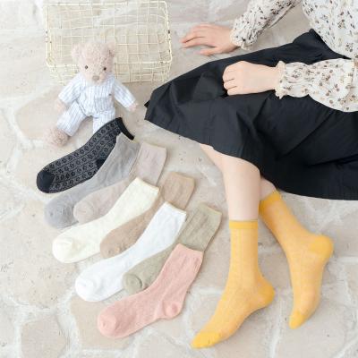 China Wholesale Casual Fashion Color Slouch Sheer QUICK DRY Crew Socks Anti Pilling Cute Girl Japanese Slouch Socks for sale