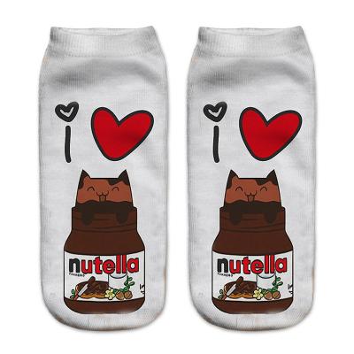 China New Design QUICK DRY Outdoor Sports Cycling Digital Printing Art Sublimation Socks For Ladies Quick Dry Cartoon Girls for sale