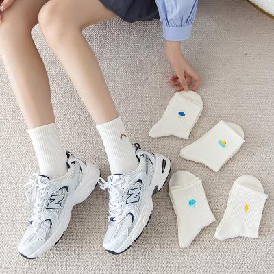 China Breathable Custom Design Your Own Logo School Student Crew Socks Men's Women's White Sports Socks for sale