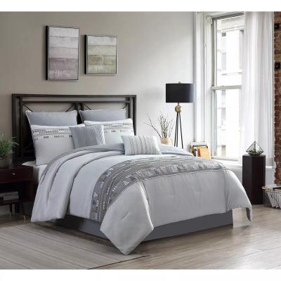 China Reversible Taupe Color Bamboo Cotton Duvet Set for sale