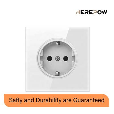 China EU Residential/Multipurpose Wall+Switches and Sockets Glass Panel for Homes Modular USB Light Cover Plate Electrical Accessories Electric Power Outlet for sale