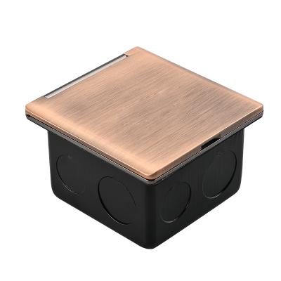 China Copper Alloy Electrical Pop UP Unusual Modular Floor Sockets 5-PIN Outlet Box USB Combination Customized Power Available Brass for sale