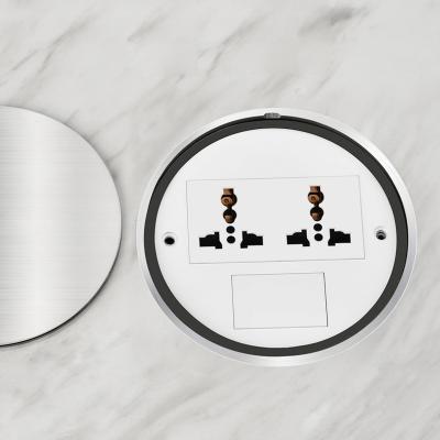 China Sound Copper Alloy Floor Sockets 5-PIN Electrical Unusual Modular Outlet Box USB Combination Customized powe Stainless Steel Available for sale