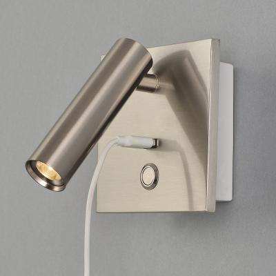 China Modern Multifunctional Wall Lights Bedroom Headboard Lights For Bed Room With Push Switch USB DC Charging Left Recessed Install Sconce for sale