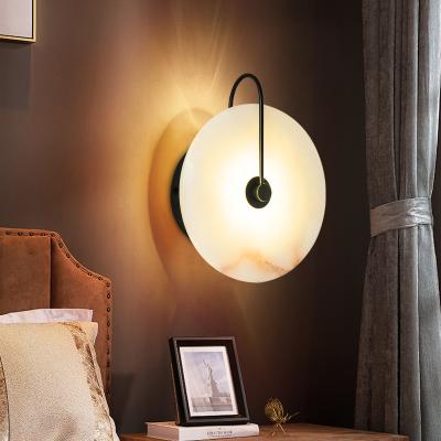 China New Design Modern White Indoor Wall Light Wall Mounted Decor Fancy Led Marble Wall Lamp for sale